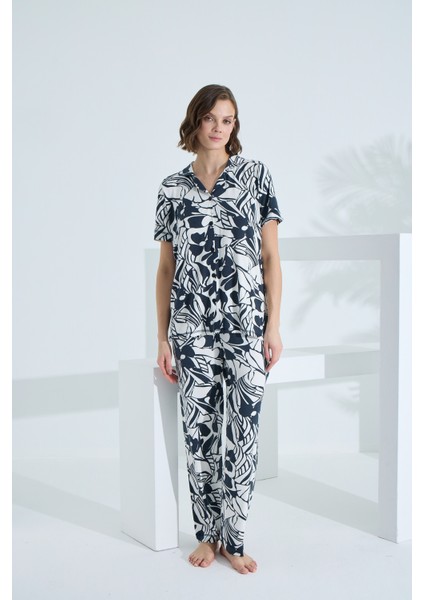 Bambu Kısa Kollu Yazlık Kadın Pijama Takımı 73373 fiyatları