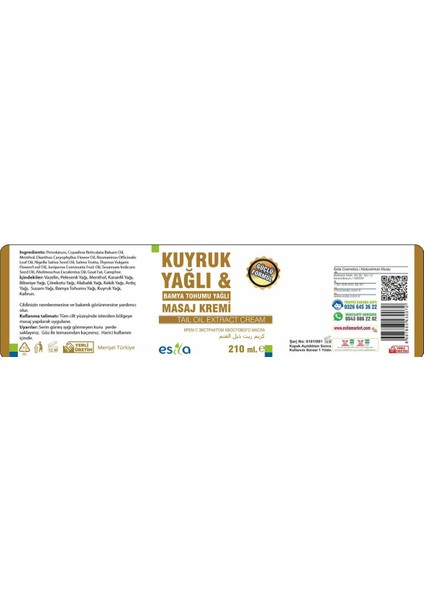 2’li Kuyruk Yağlı Masaj Kremi fiyatları