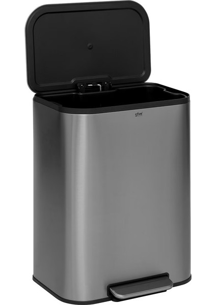 Titan 50 L Metal Pedallı Çöp Kovası Çelik | Büyük Hacim, Yavaş Kapanma, Kolay Temizlik Çıkarılabilir Yıkanabilir İç Sepet fiyatları