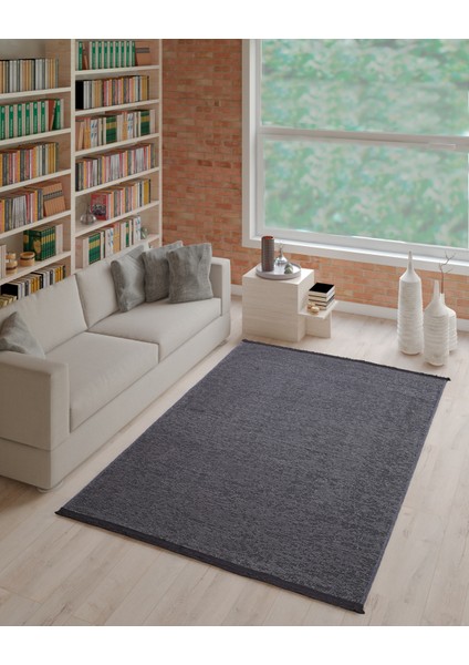 Paradis Halı Yıkanabilir Antasit Renk Pixel Model Şönil Kilim