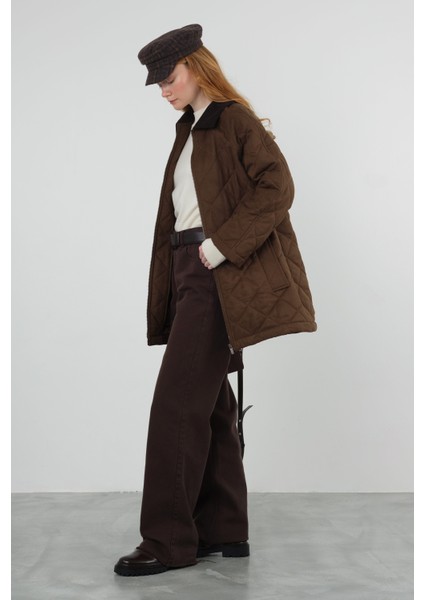 Süet Kapitone Mont Koyu Taba fiyatları