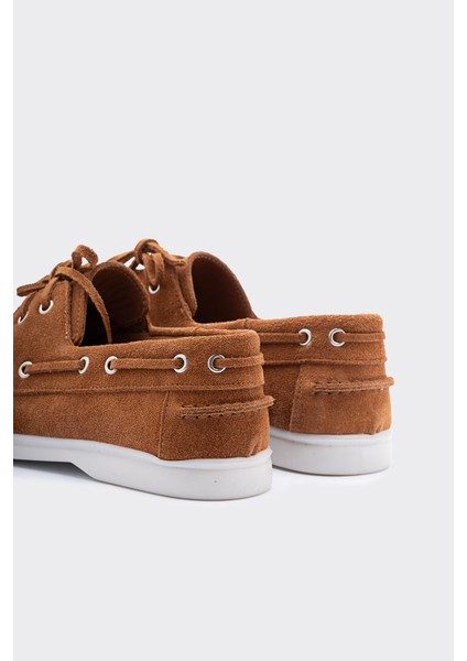 Baller Taba Süet Deri Kadın Loafer