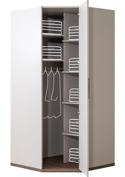 Milano Genç Odası - 5 Kapaklı Aynalı Dolap, Karyola, Komodin, Çalışma Masası, Kitaplık fırsatları