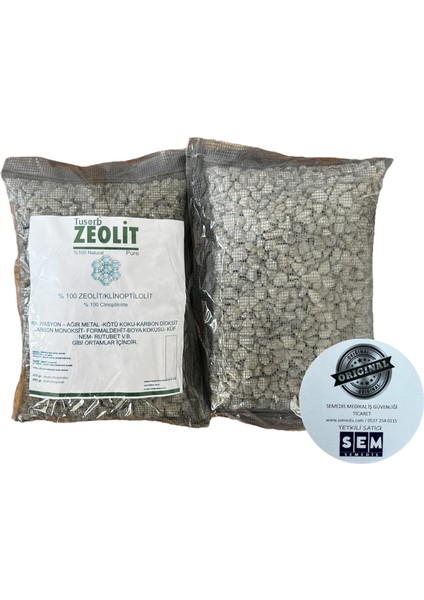 Tusorb-Semedis Zeolit Rasyosyon , Koku ve Nem Alıcı Taşlar Ekonomik 3 Paket (3*450 Gr)