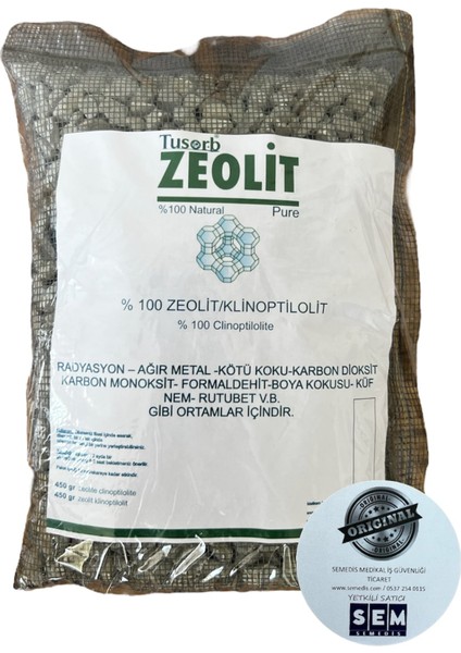Tusorb-Semedis Zeolit Rasyosyon , Koku ve Nem Alıcı Taşlar Ekonomik 3 Paket (3*450 Gr) fiyatları