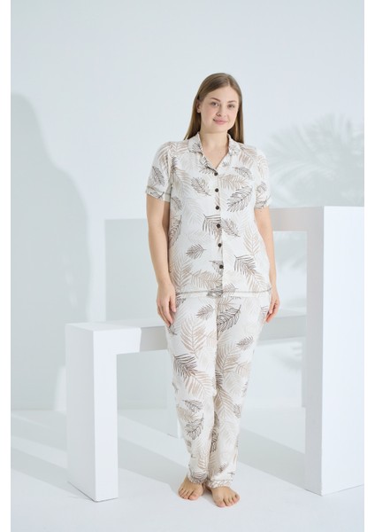 Bambu Kısa Kollu Yazlık Kadın Pijama Takımı 73376