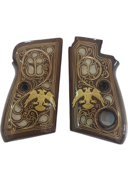 Düğmeli Beretta Mod 70 (Tek Düğmeli Beretta) Işlemeli Kabze