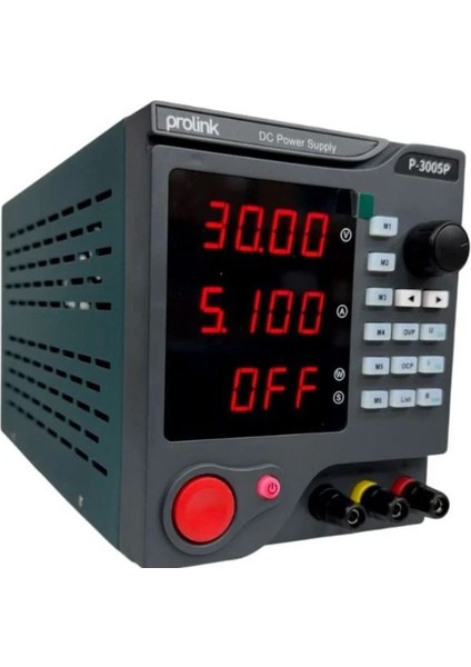 P-3005P Güç Kaynağı 30V-5A 10MV-1MA 4 Digit Display;prolink