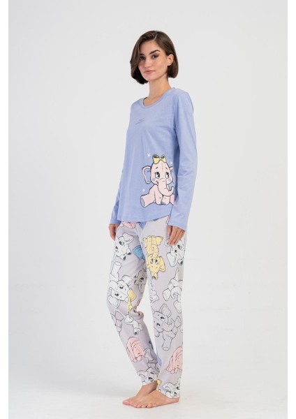 Kadın Uzun Kol Lila Pijama Takım C9T2N2O504