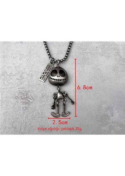 Hip-Hop Büyük Gözler Ufo Uzaylı Erkek ve Kadın Kafatası Hayalet Kolye (Yurt Dışından)
