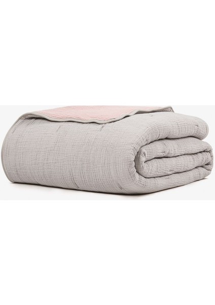 Koza Pamuk Bebek Yorganı Açık Gri / Pembe 97X127 fiyatları