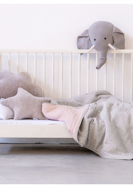 Koza Pamuk Bebek Yorganı Açık Gri / Pembe 97X127 modelleri