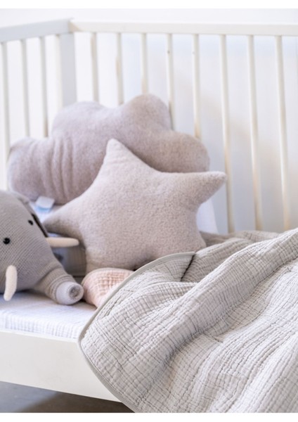 Koza Pamuk Bebek Yorganı Açık Gri / Pembe 97X127 fırsatları