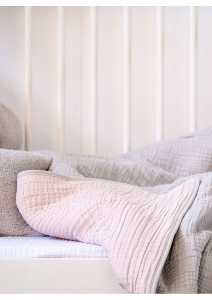 Koza Pamuk Bebek Yorganı Açık Gri / Pembe 97X127 indirimleri