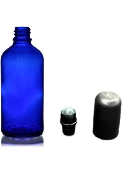 30 ml Mavi Cam Şişe Roll-On Şişe 24 Adet
