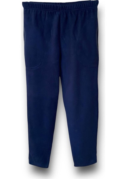 Kadın Lacivert Polar Cepli Kışlık Pijama Altı