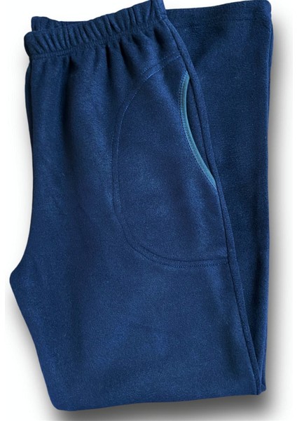 Kadın Lacivert Polar Cepli Kışlık Pijama Altı fiyatları