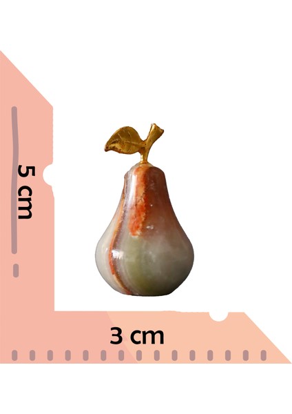 Oniks Doğal Taş Armut Biblo - 6'lı Dekoratif Obje Seti | 5x3 cm El Yapımı Şık Ev Aksesuarı fırsatları