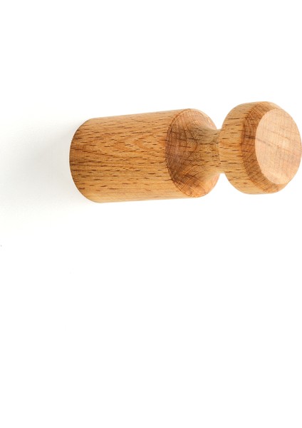 3'lü Ahşap Vezir Duvar Askısı & Banyo & Antre & Ofis Askılık | Minimalist Askılık | Naturel Renk
