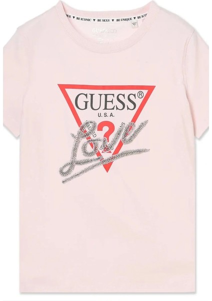 Kadın Pembe Logolu T-Shirt
