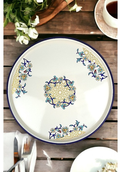 No Sunum Servis Tabağı Tepsisi Supla Pasta Tabağı Servis Tabağı Çeyiz Hediye ~ 36CM