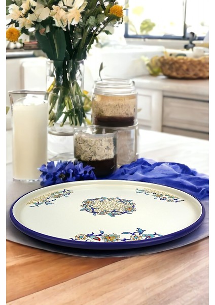 No Sunum Servis Tabağı Tepsisi Supla Pasta Tabağı Servis Tabağı Çeyiz Hediye ~ 36CM