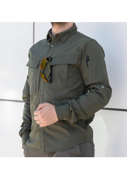 Taktik Gömlek H Logolu Haki