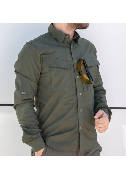 Taktik Gömlek H Logolu Haki modelleri