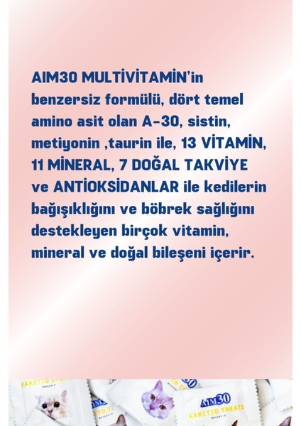 Multivitamin Kompleksi A30, Multivitamin ve Mineral Içeren Takviye Edici Gıda Hair Ball Control