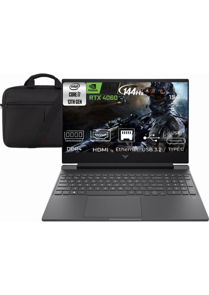 Victus 15-FA1086NT I7-13620H B10FPEA-15 48GB 2tb RTX4060 8gb Freedos 15.6" Fhd 144Hz Taşınabilir Bilgisayar