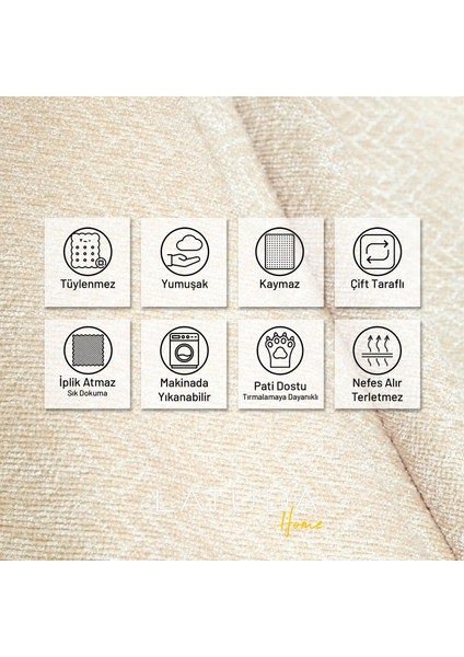 Zenit Koltuk Örtüsü 175x300 LARGE Dekoratif Jakarlı Şönil | Kanepe Örtüsü | Kaymaz , Krem modelleri