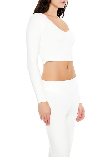 Dikişsiz V Yaka Tişört