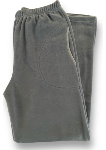 Kadın Füme Polar Cepli Kışlık Kalın Pijama Altı fiyatları