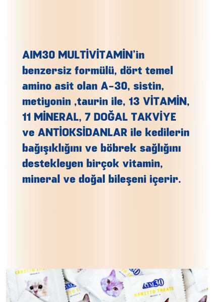Multivitamin A30, Multivitamin ve Mineral Içeren Takviye Edici Gıda Tavuklu