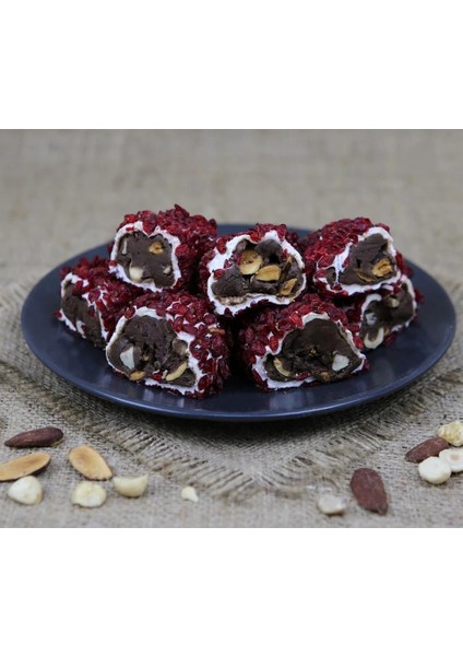 Zereşk Üzüm Kaplı Kakao Fındık Kreması Dolgulu Fındıklı Lokum