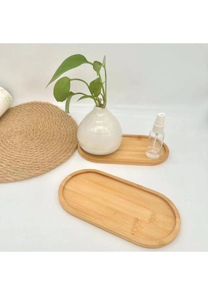 Bambu Sunum Tabağı - Yağdanlık Altlığı 24 Cm X 13 Cm