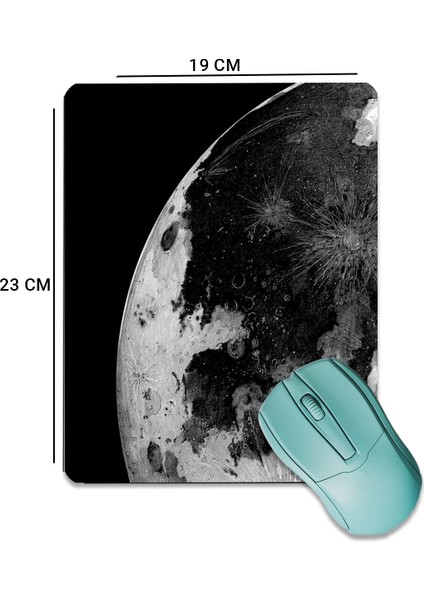 Sonictouch Ayın Karanlık Yüzü Siyah Pürüzsüz Yüzey Kaymaz Taban Dikişsiz Kenar Gamer Oyuncu Mouse Pad 19X23CM fiyatları