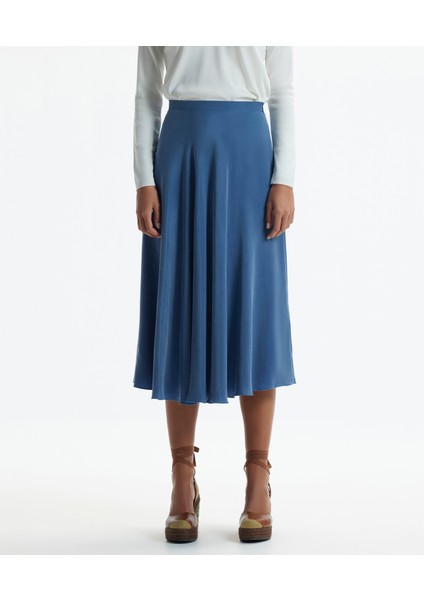 Midi Boy Dökümlü Etek modelleri