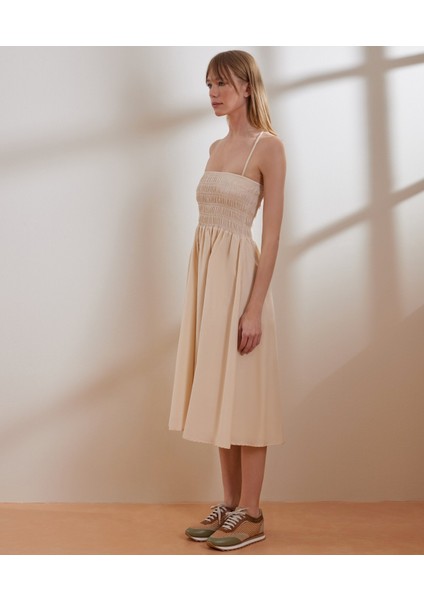 Düz Yaka Askılı Elbise modelleri