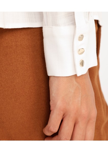 Büzgü Detaylı Dik Yakalı Bluz modelleri