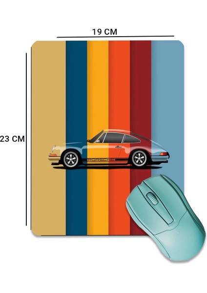 Sonictouch Renkli Araba Temalı Pürüzsüz Yüzey Kaymaz Taban Dikişsiz Kenar Gamer Oyuncu Mouse Pad 19X23CM fiyatları