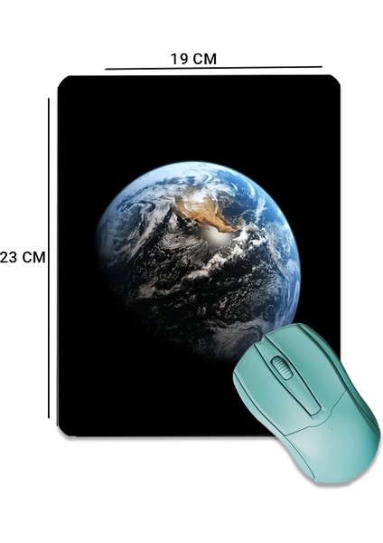 Sonictouch Dünya Planet Temalı Siyah Pürüzsüz Yüzey Kaymaz Taban Dikişsiz Kenar Gamer Oyuncu Mouse Pad 19X23CM fiyatları