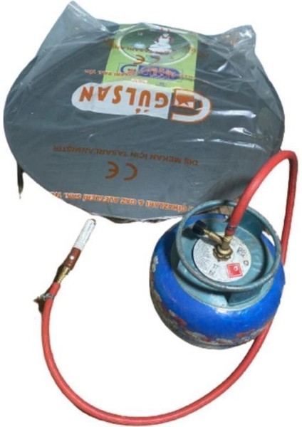 Tüplü Sac Ekmek Sacı Katmer Sacı 50 cm Hortum Vana Setli