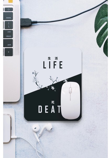 Sonictouch Life And Death Pürüzsüz Yüzey Kaymaz Taban Dikişsiz Kenar Gamer Oyuncu Mouse Pad 19X23CM