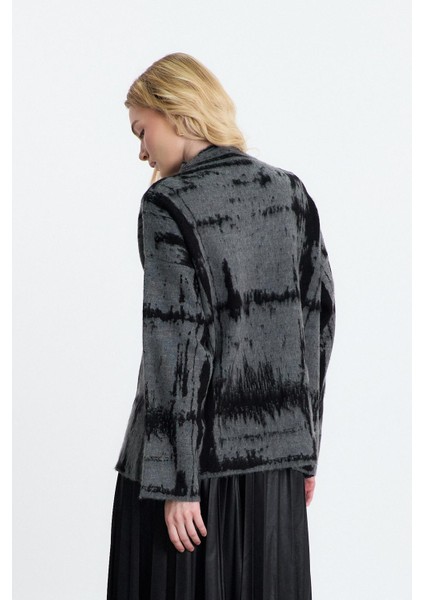 24378 Yarım Boğaz Şardonlu Kazak Füme-Siyah indirimleri