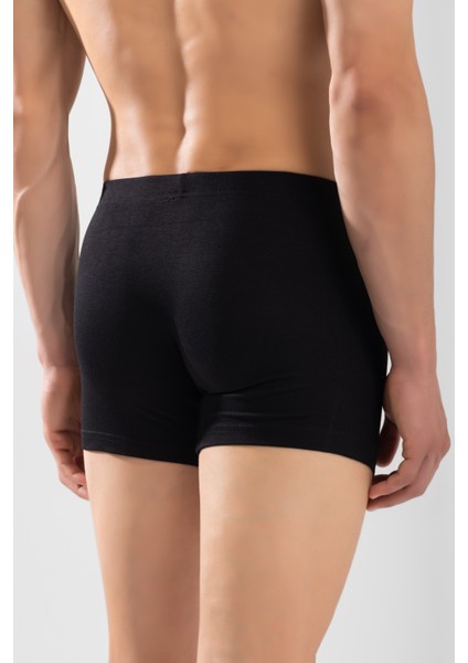 Erkek Bamboo Likralı Düz Boxer Siyah modelleri