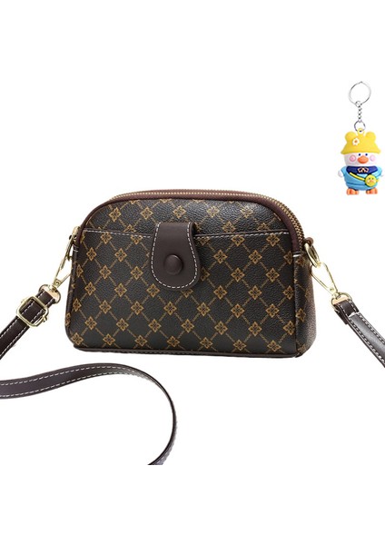 Çanta Küçük Kare Çanta Kadın Crossbody Çanta Çok Katmanlı Cep Telefonu Çanta Omuz Çanta (Yurt Dışından)