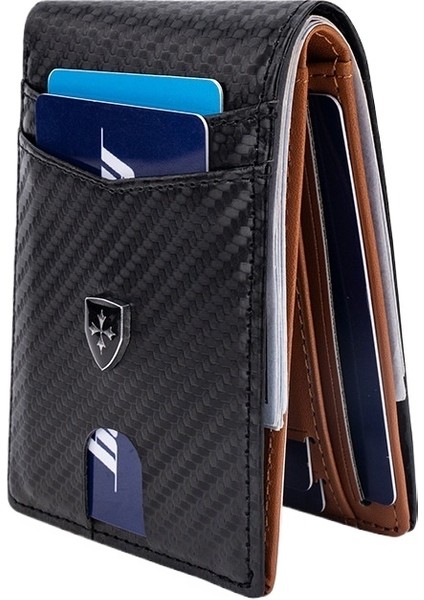 Erkek Cüzdan Kısa Ince Çoklu Kart Yuvası Manyetik Kart Tutucu (Yurt Dışından) indirimleri