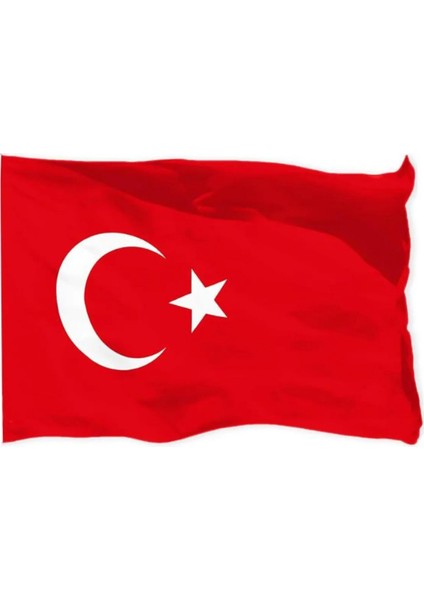 80X120 cm Raşel Türk Bayrağı Kenarı Dikişli Yurt