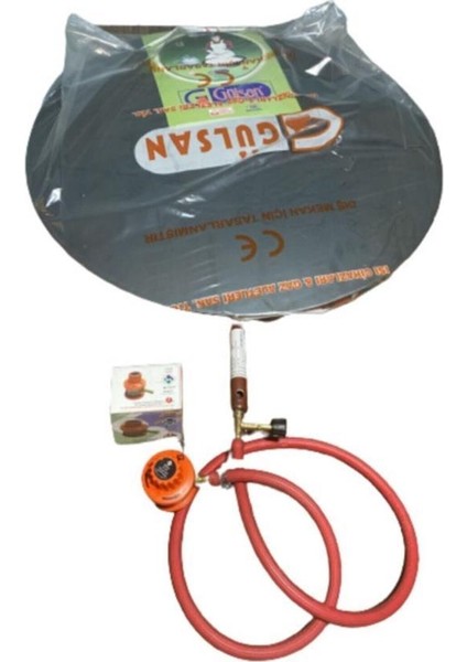 Tüplü Sac Ocak 65 cm Ekmek Yufka Sacı Hortum Dedantörlü Set